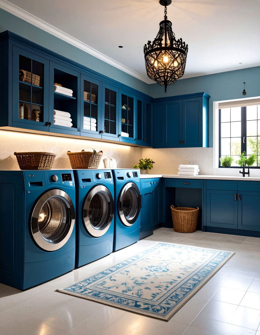 Mediterranean Wrought Iron Fixtures - 24 Laundry Room Lighting Ideas