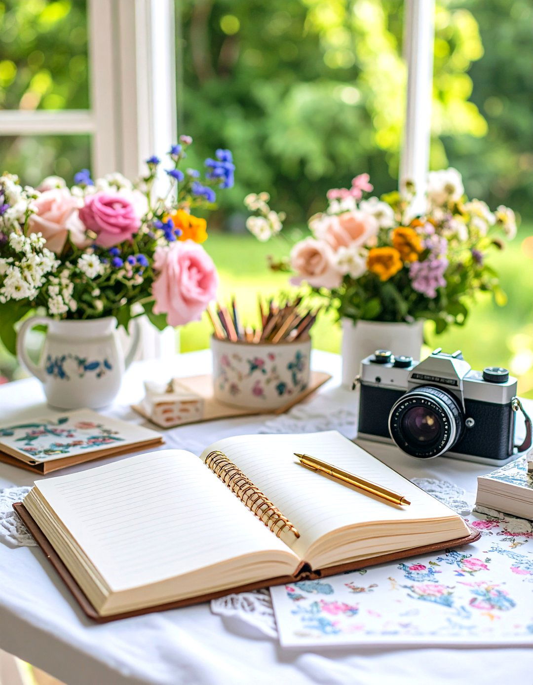 Memory Making Station Setup - 24 Friendsgiving Decor Ideas