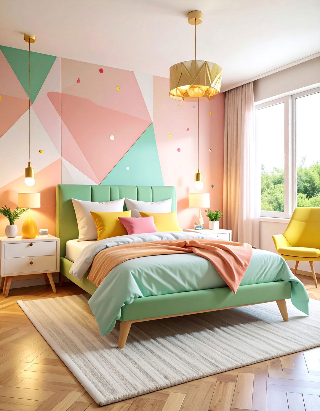 Memphis Design Pattern Paradise - 24 80s Bedroom Ideas