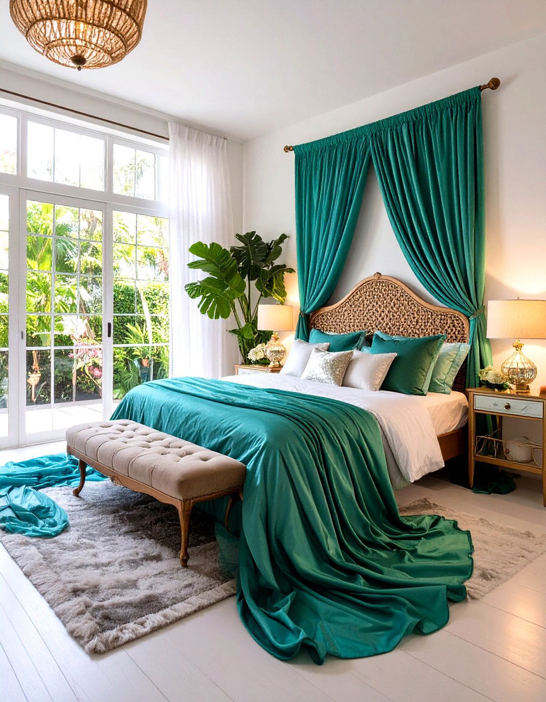 Mermaid Hair Inspired Textile Choices - 24 Mermaid Bedroom Ideas