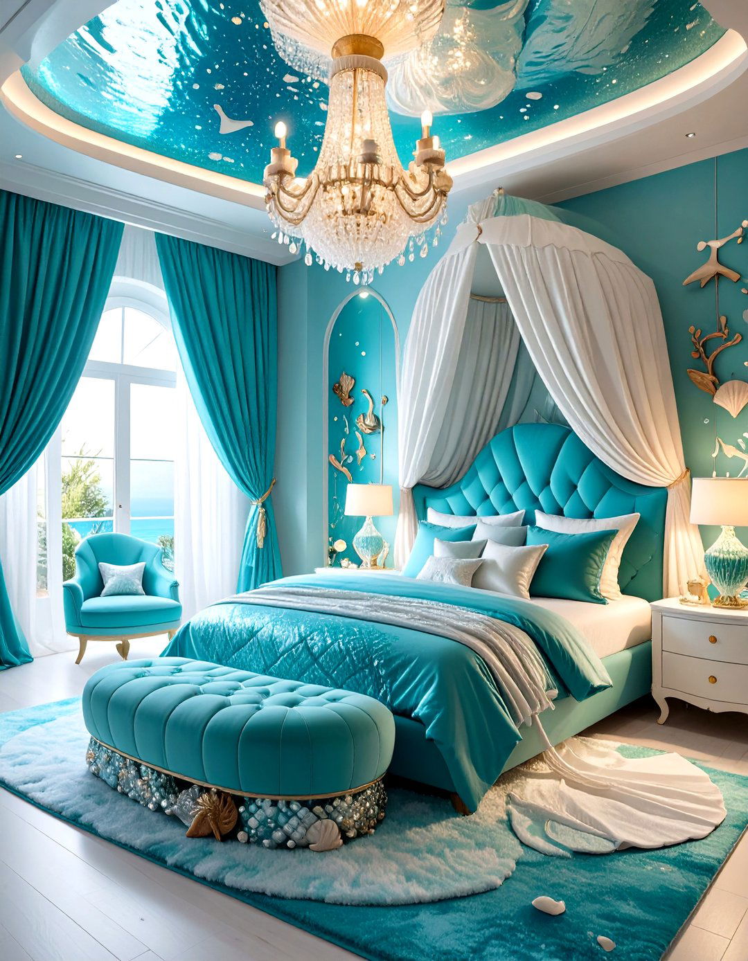 Mermaid Lagoon Fantasy Bedroom - 24 Ocean-themed Bedroom Ideas