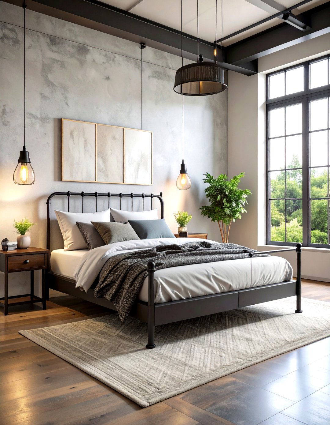 Metal Bed Frame Showcase - 24 Industrial Bedroom Ideas