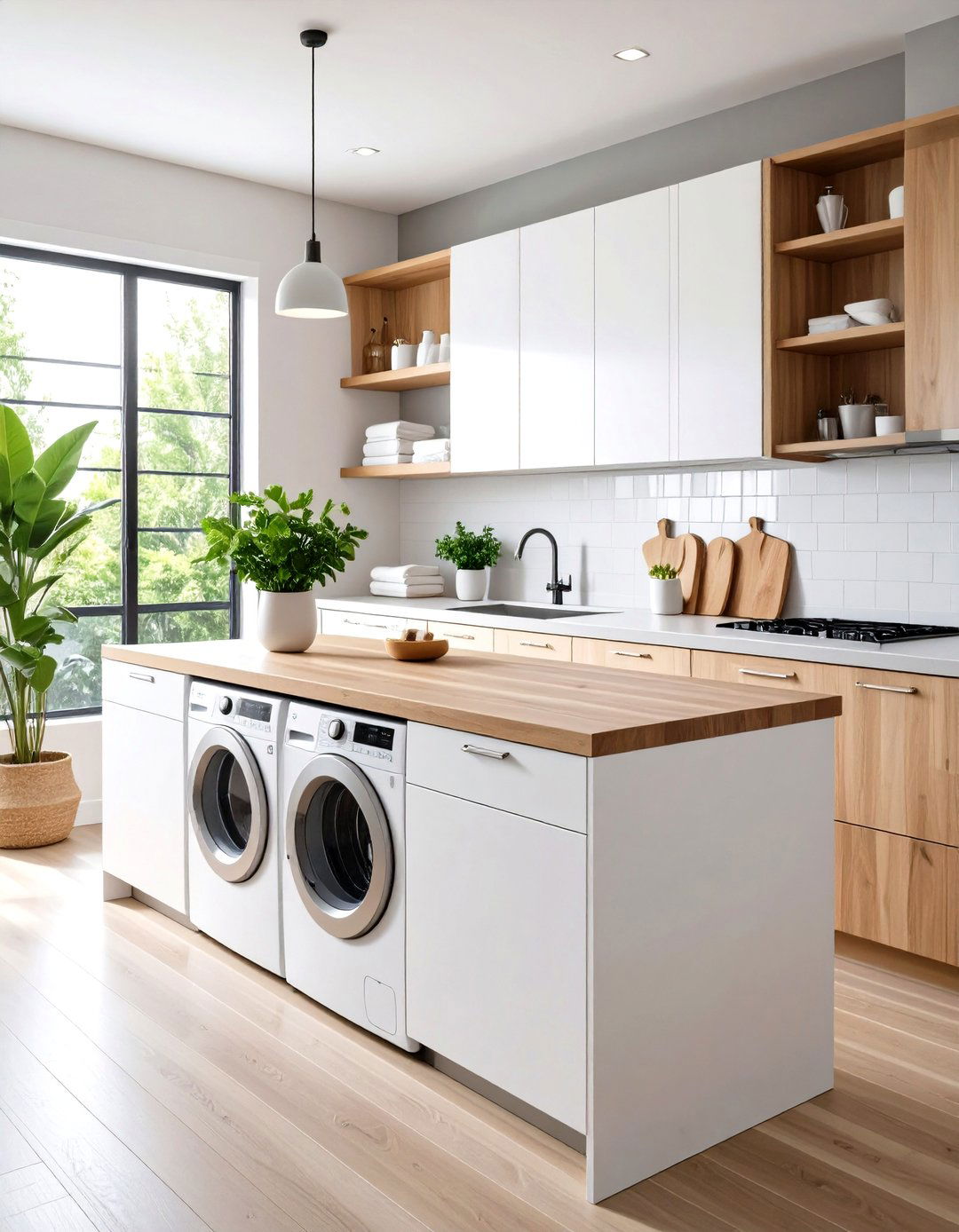 Metal Edge Band Countertop - 24 Laundry Room Countertop Ideas