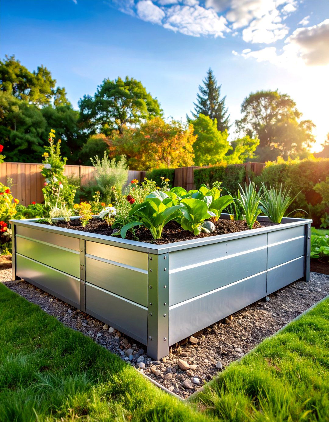Metal Galvanized Steel Garden Beds - 24 Raised Garden Bed Ideas