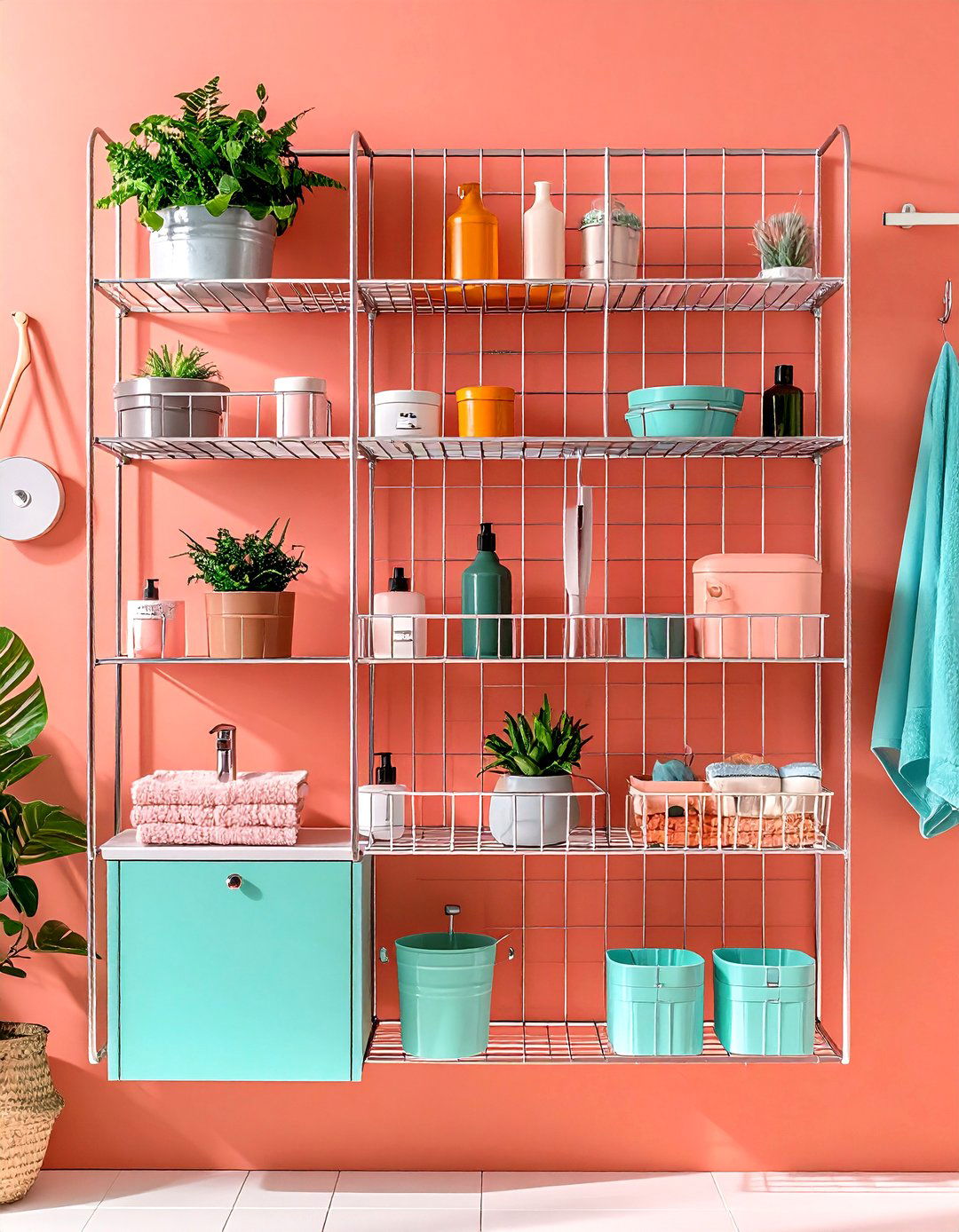 Metal Grid Systems - 24 Industrial Bathroom Ideas