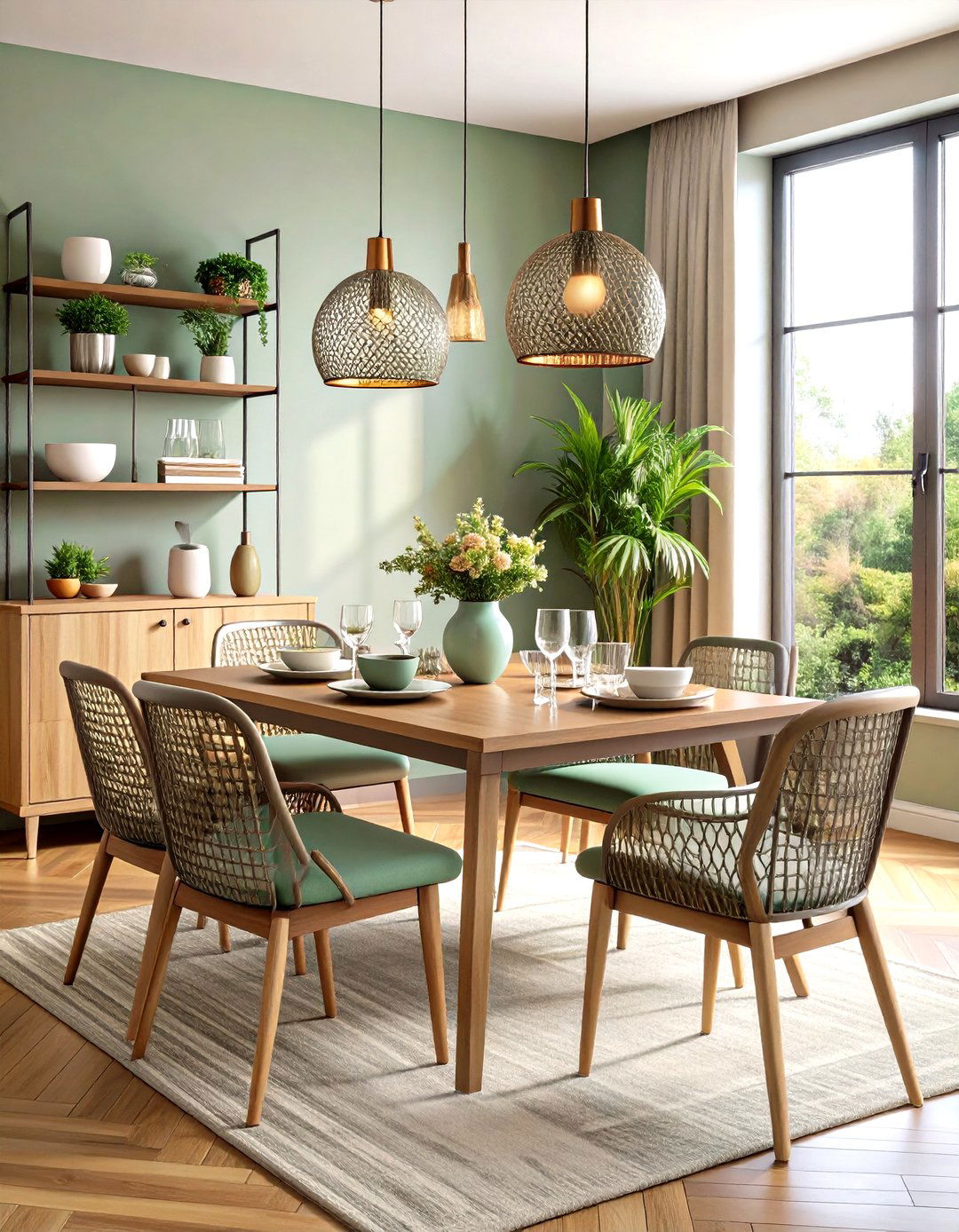 Metal Mesh Storage Solutions - 24 Industrial Dining Room Ideas