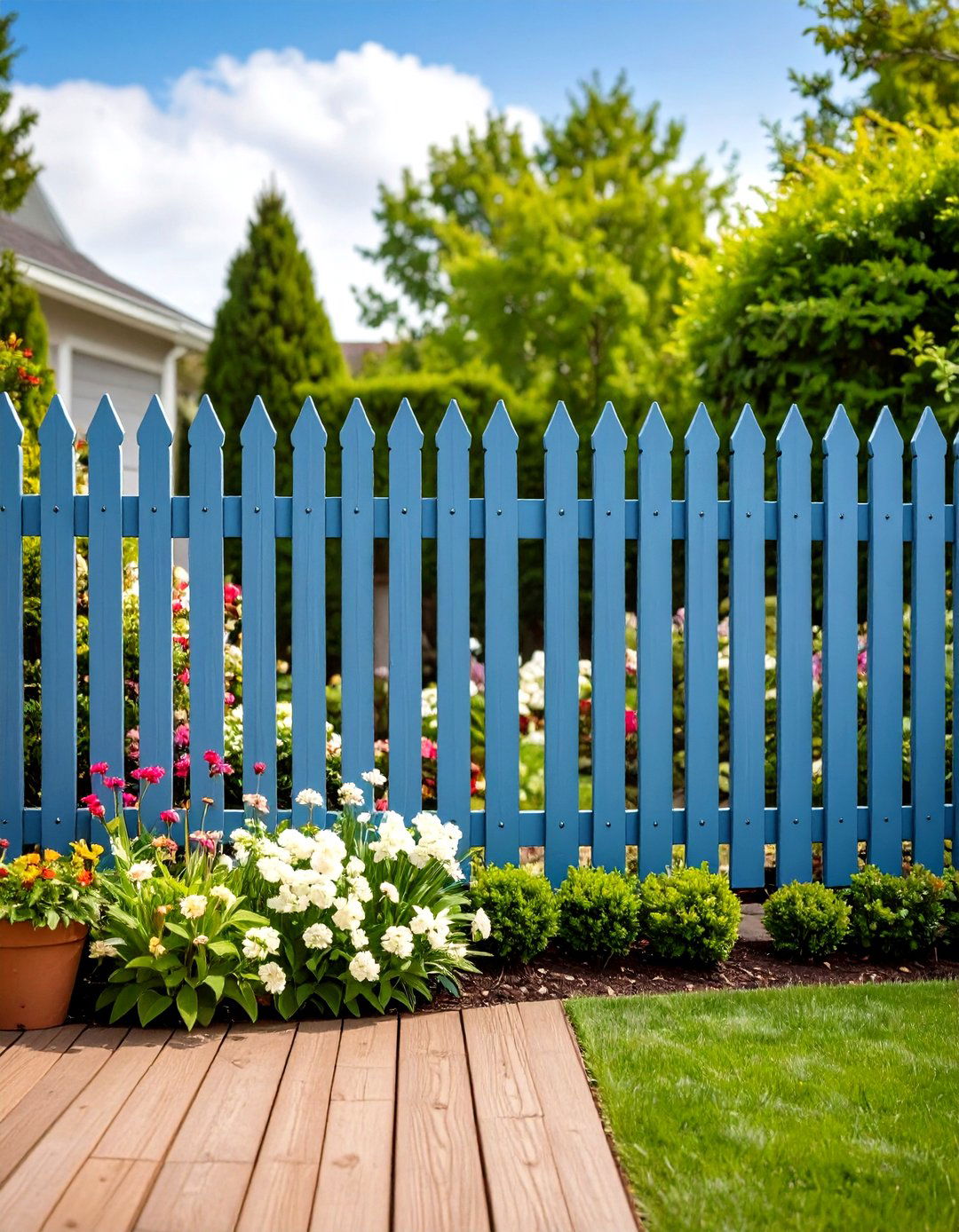 Metal Picket Fence Style - 24 Metal Deck Railing Ideas