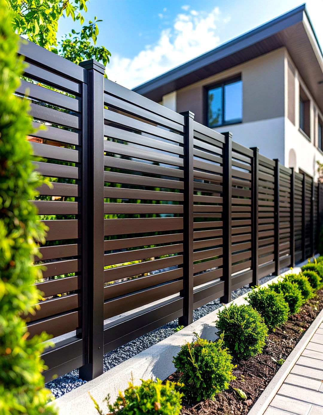 Metal Privacy Fence with Powder Coating - 24 Privacy Fence Ideas