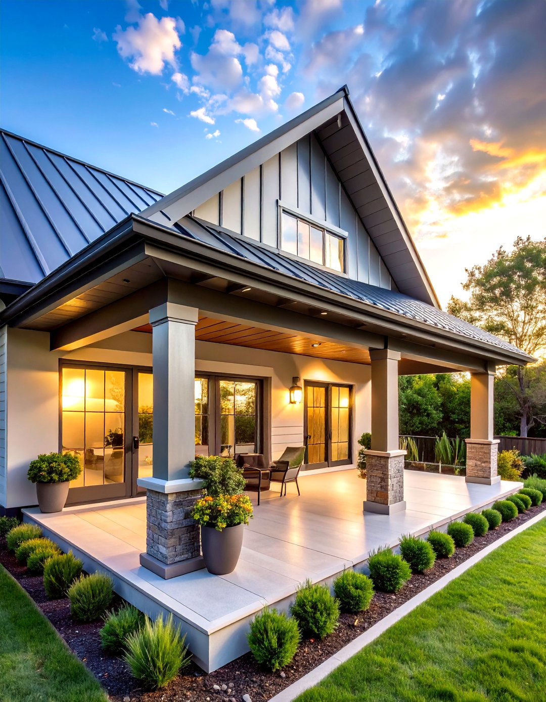 Metal Roof Porch Innovation - 24 Front Porch Roof Ideas