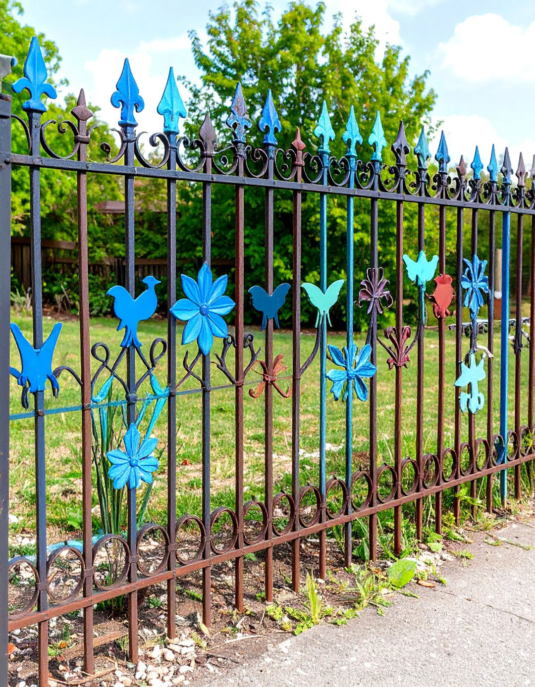 Metal Sculpture Gallery Display - 24 Fence Art Ideas