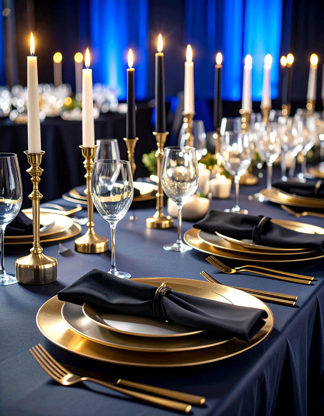 Metallic Accent Integration - 24 Black and White Wedding Ideas