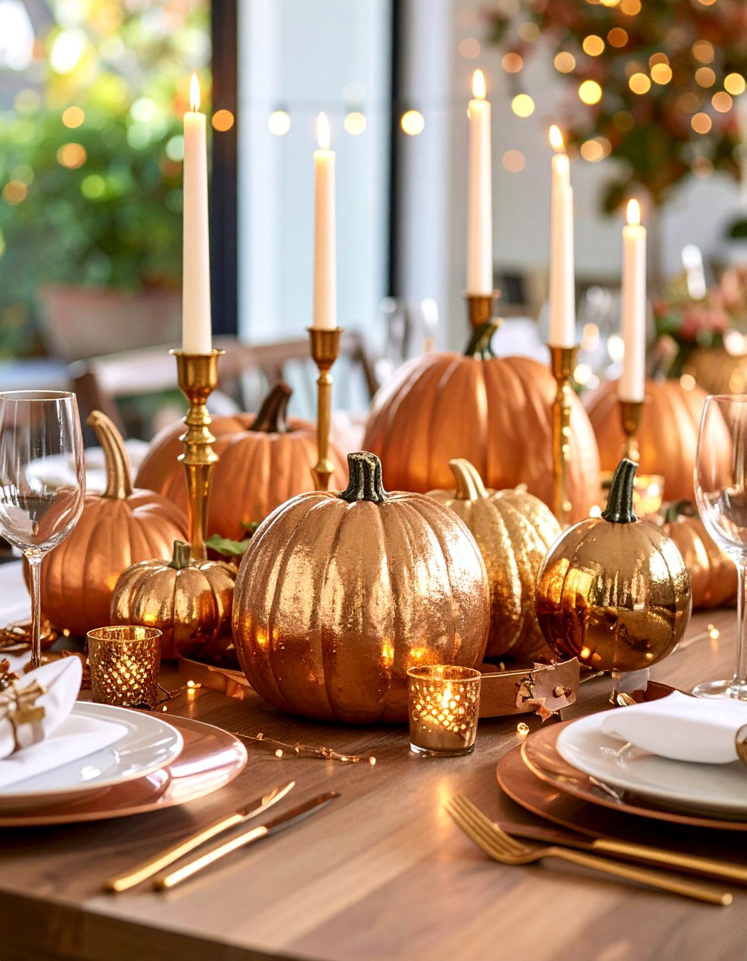 Metallic Accent Integration - 24 Friendsgiving Decor Ideas