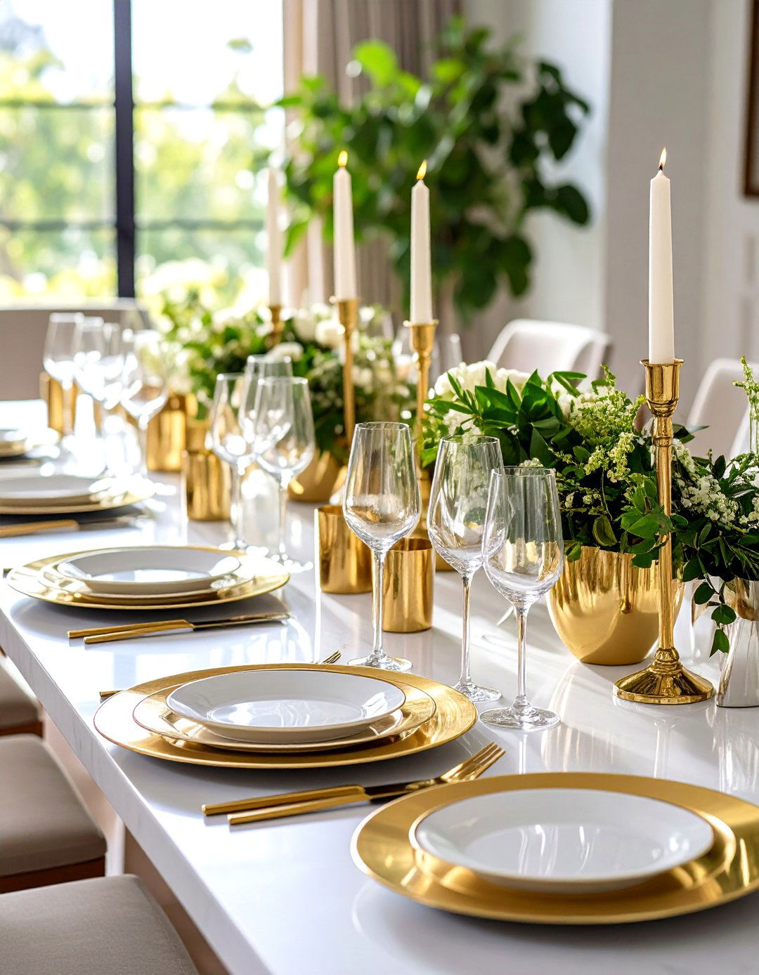 Metallic Accent Tablescapes - 24 Wedding Decoration Ideas