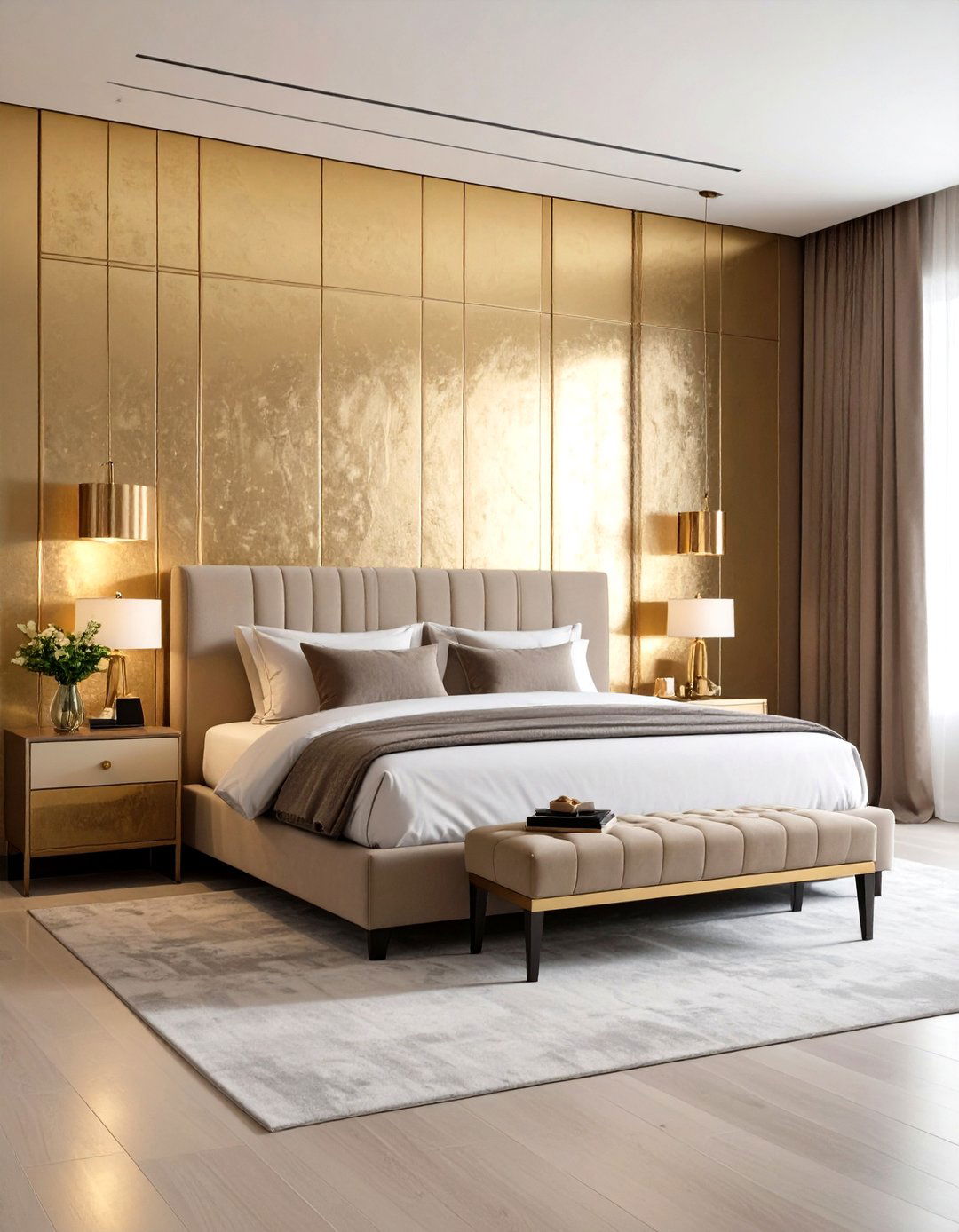 Metallic Finish Accent Wall