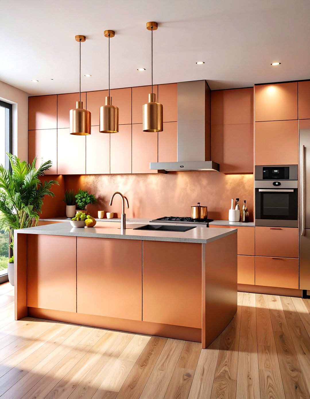 Metallic Finish Kitchen Accent Wall - 24 Kitchen Accent Wall Ideas