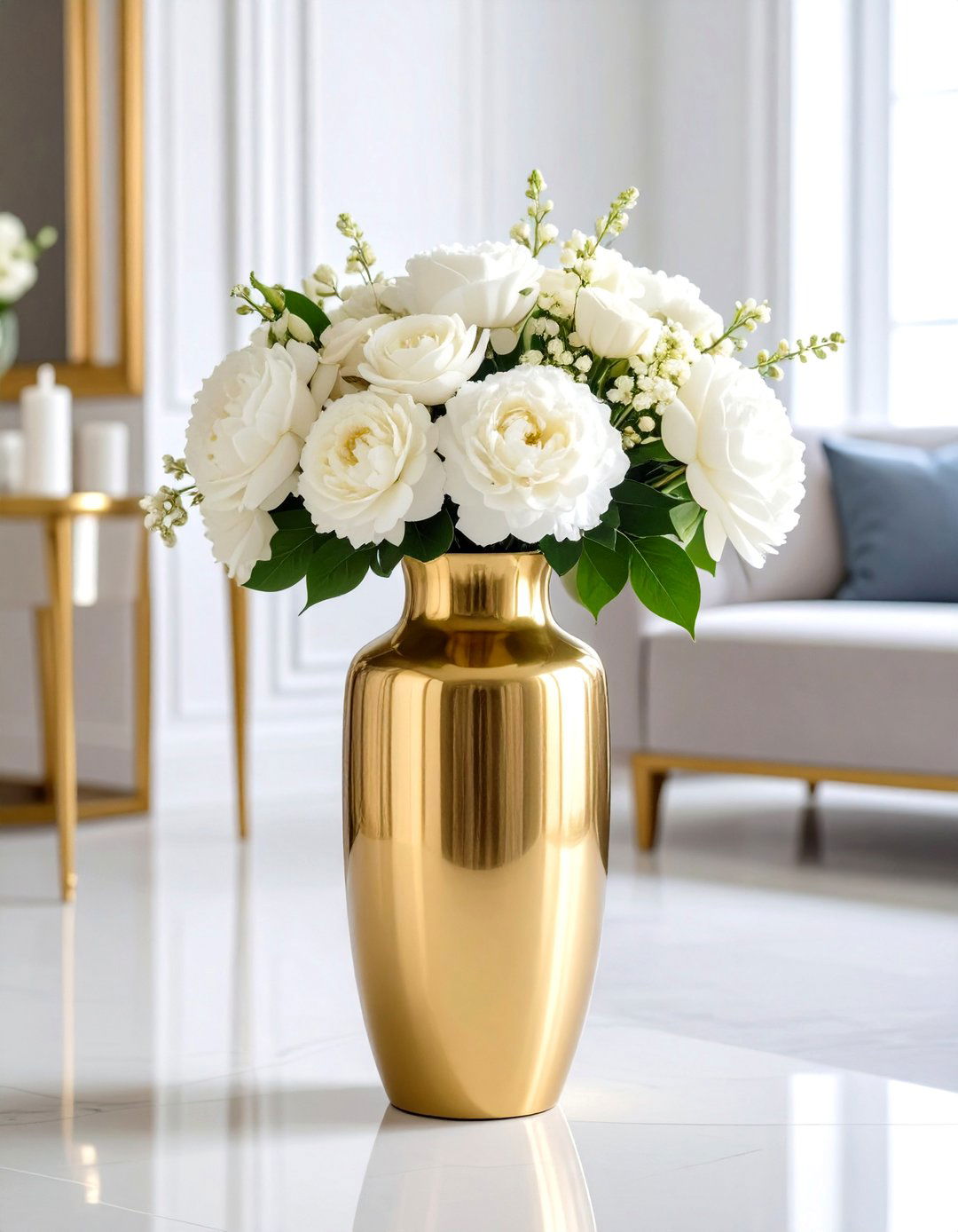 Metallic Floor Vase Decor - 24 Large Floor Vase Decoration Ideas