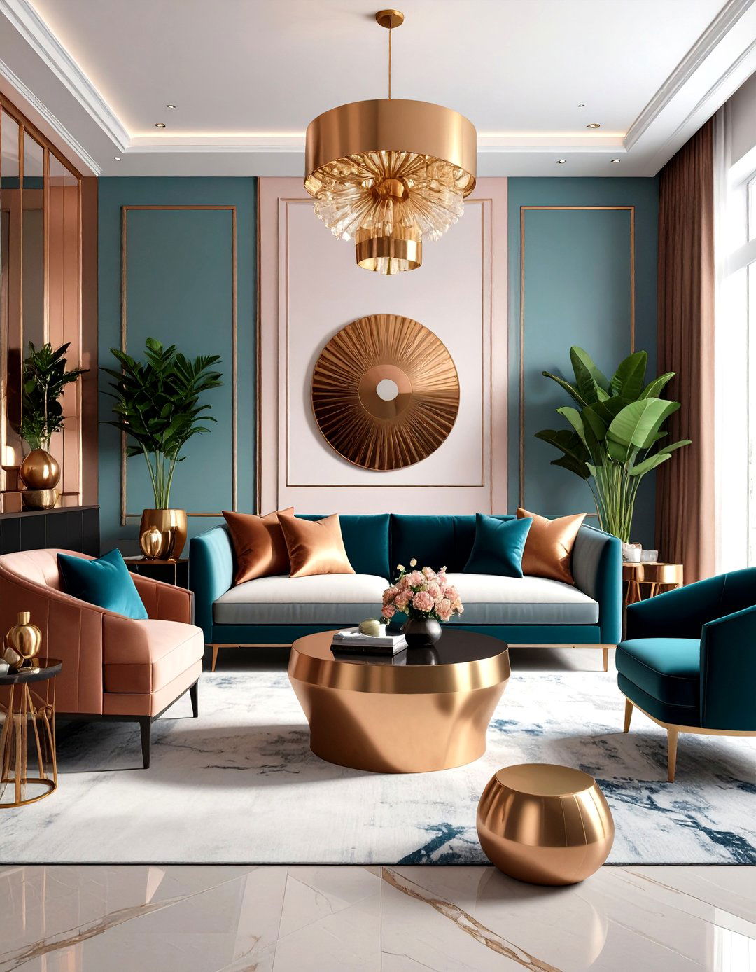 Metallic Mix Sophistication - 24 Black and Gold Living Room Ideas
