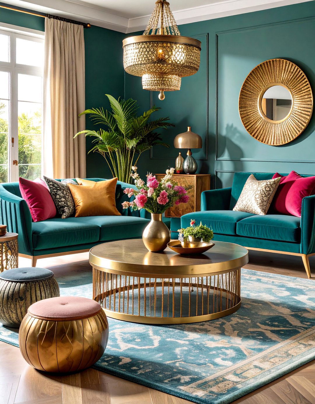 Metalwork Accent Moroccan Living Room - 24 Bohemian Moroccan Living Room Ideas