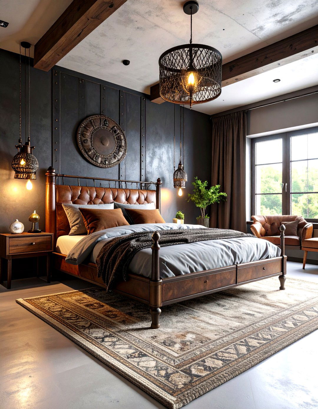 Metalwork Accented Viking Bedroom - 24 Viking Bedroom Ideas