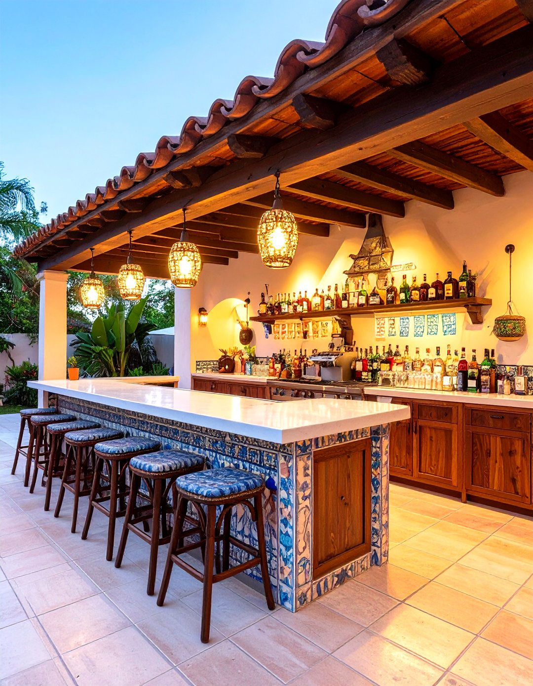 Mexican Cantina Bar Kitchen - 24 Mexican Outdoor Kitchen Ideas