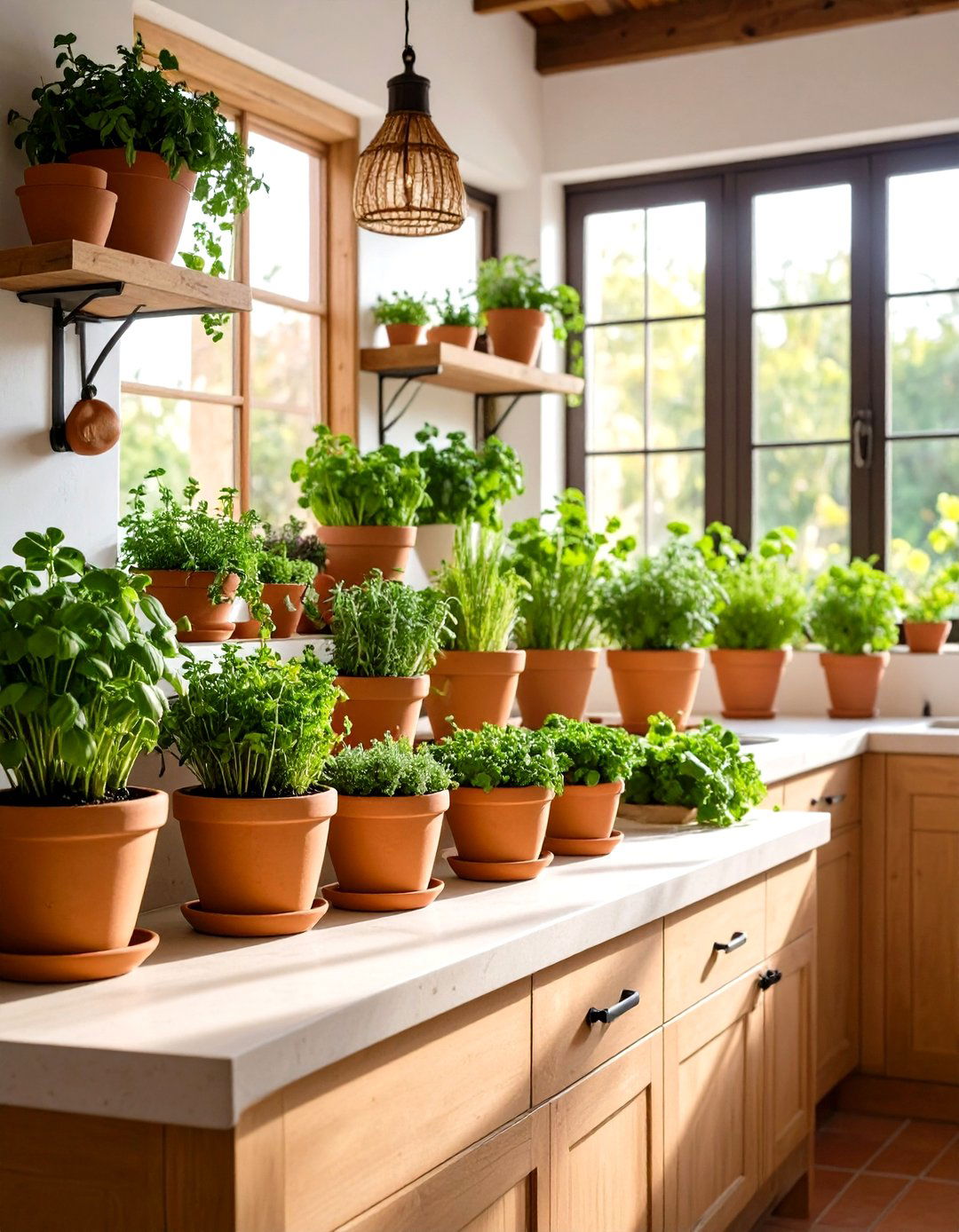Mexican Kitchen Herb Garden Integration - 24 Mexican Kitchen Ideas