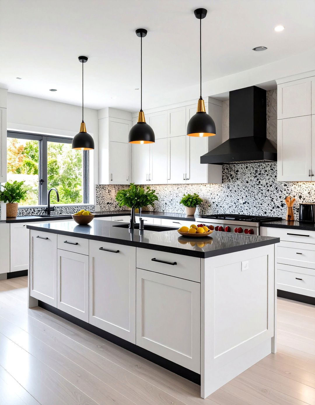 Micro Mosaic Black and White Blend - 24 Black and White Kitchen Backsplash Ideas