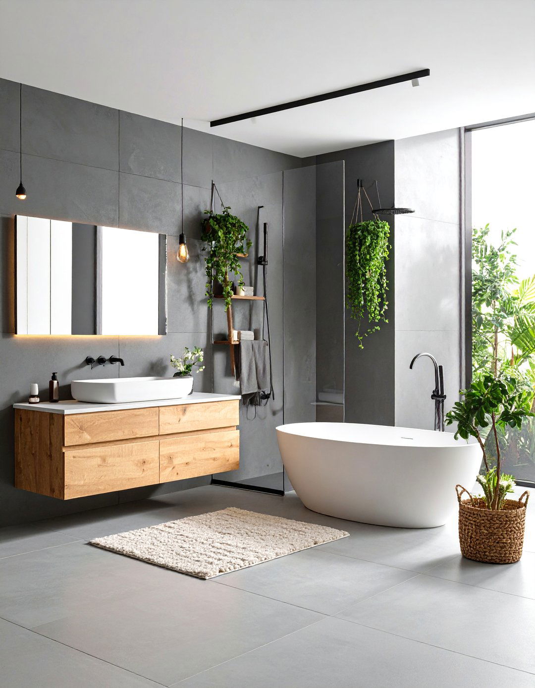 Microcement Bathroom Walls - 24 Concrete Bathroom Ideas