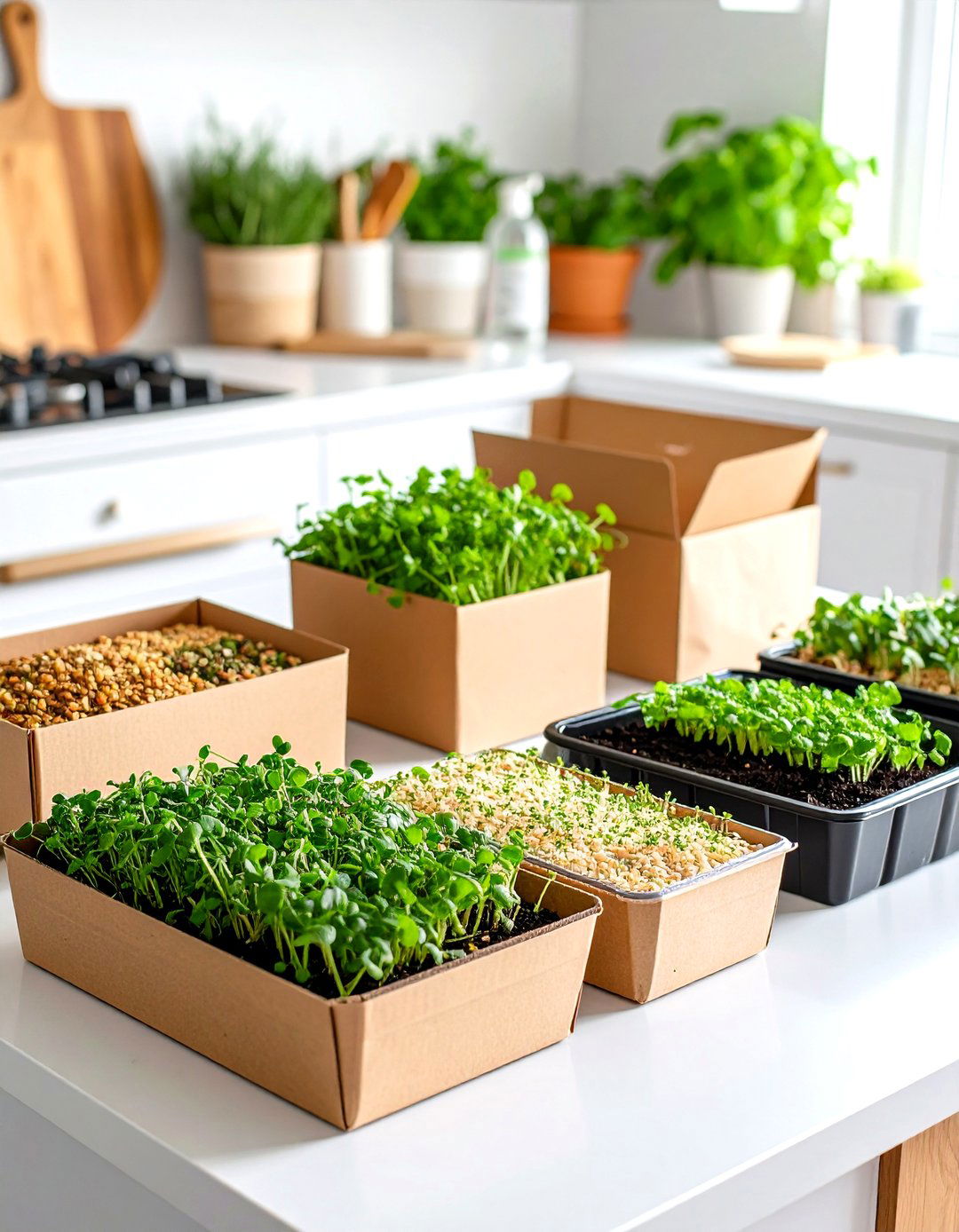 Microgreens Growing Station - 24 Indoor Garden Ideas