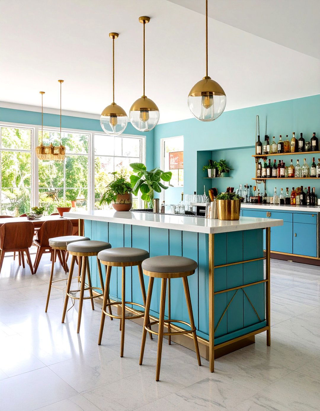 Mid Century Bar Areas - 24 Mid-century Modern Dining Rooms