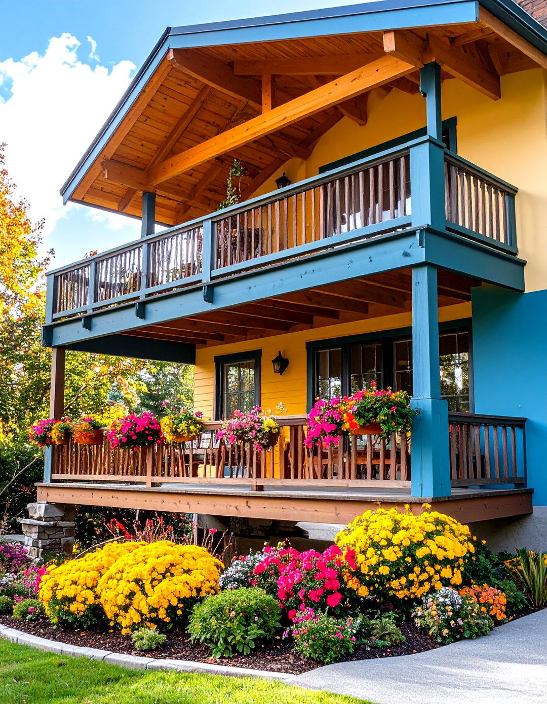 Mid Century Modern Balcony with Post and Beam Construction - 24 Balcony Over Garage Ideas