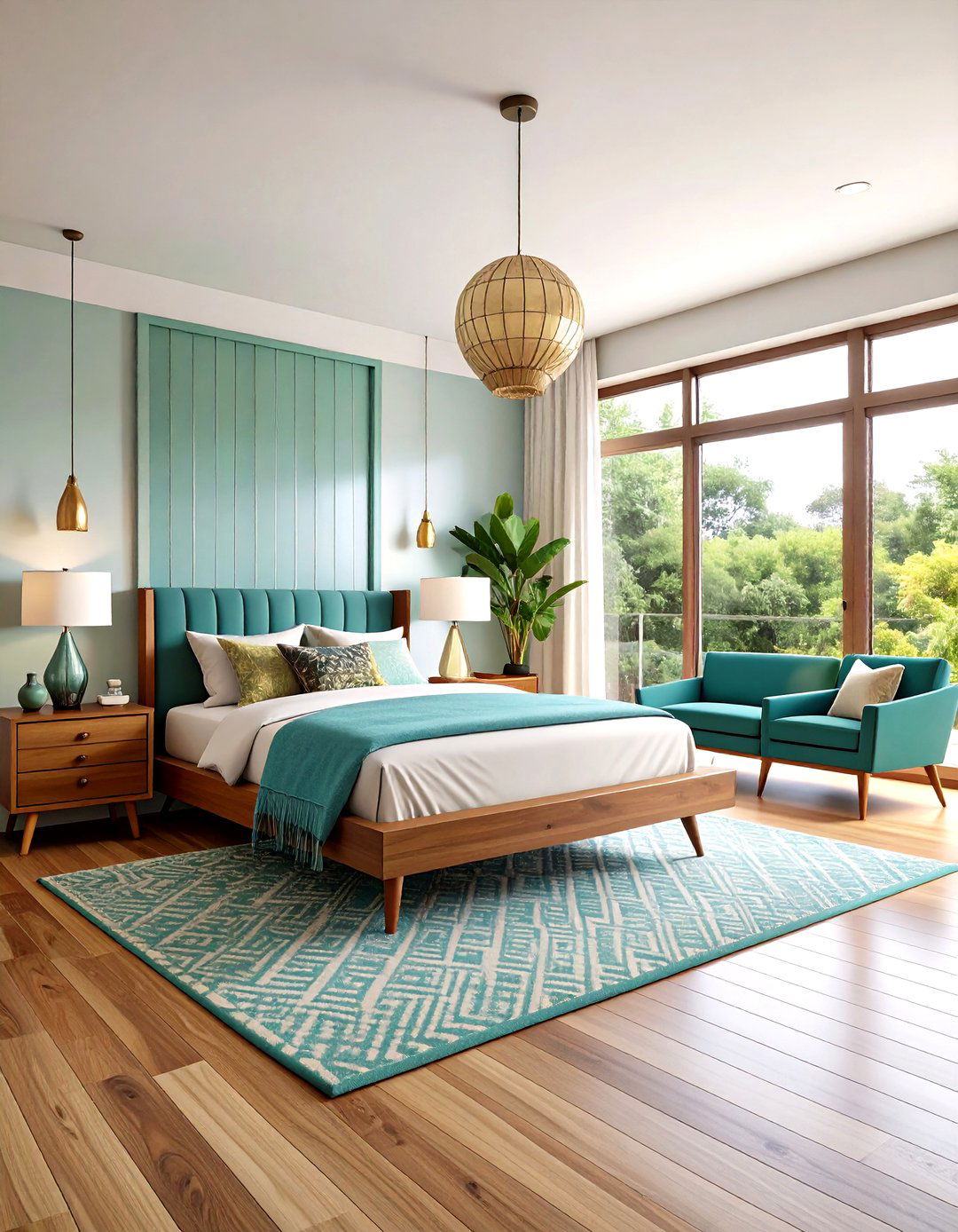 Mid Century Modern Bedroom Walnut Flooring - 24 Dark Walnut Floors for Rooms