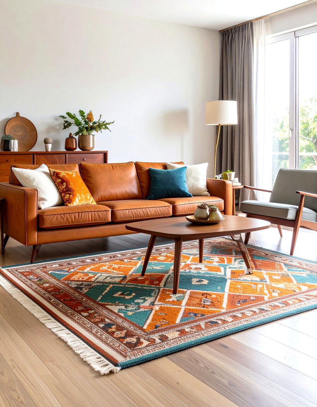 Mid Century Modern Brown Sectional Arrangement - 24 Dark Brown Couch Living Room Ideas