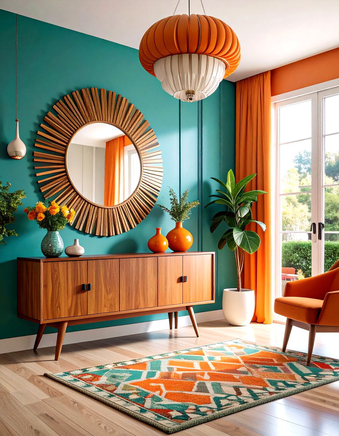 Mid Century Modern Foyer with Retro Elements - 24 Foyer Decor Ideas