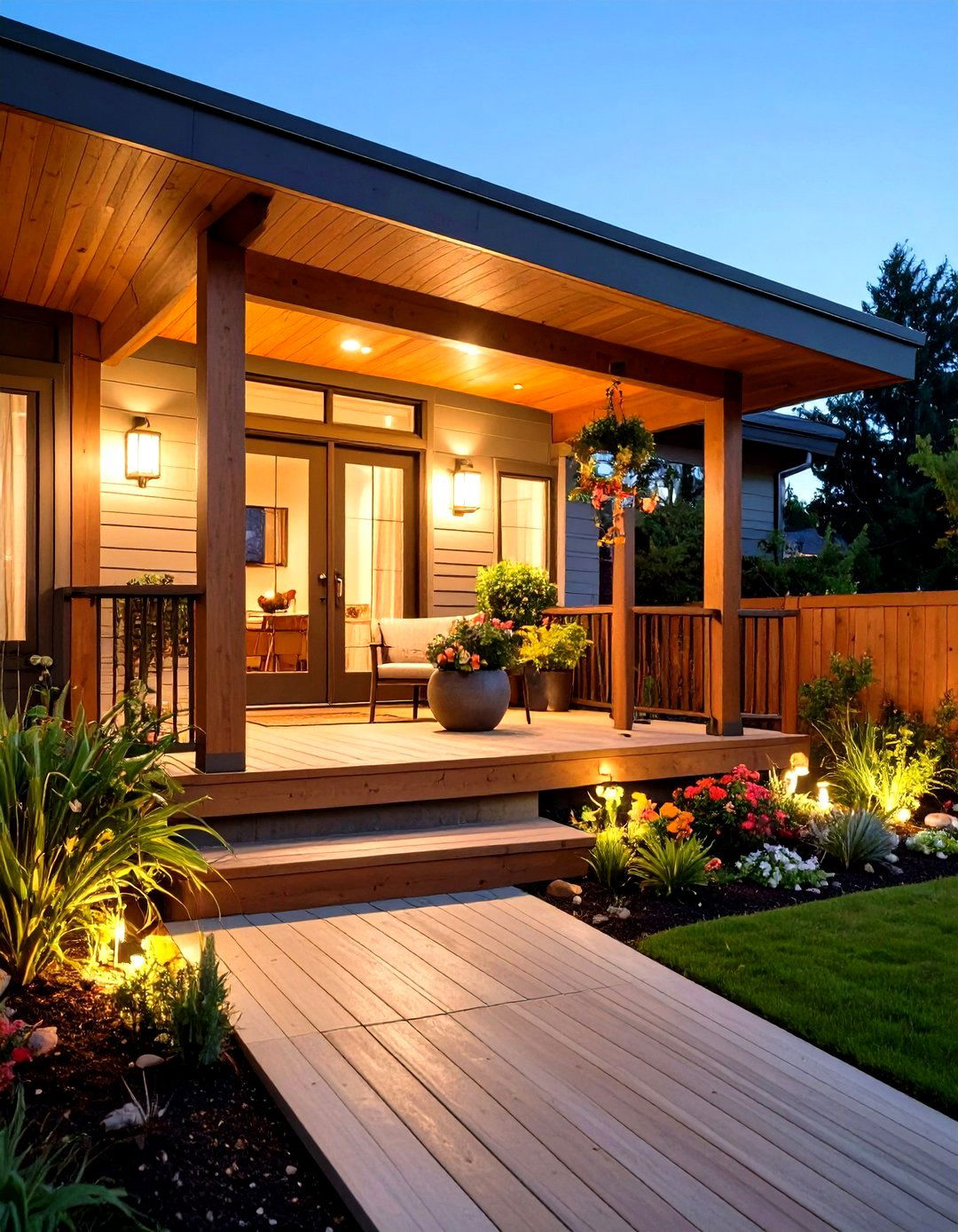 Mid Century Modern Front Porch Deck - 24 Front Porch Deck Ideas