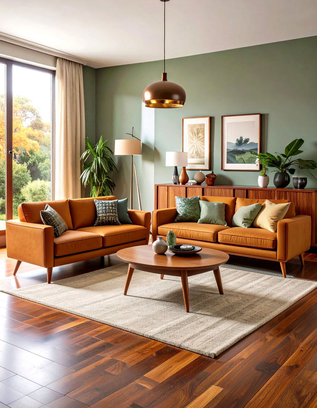 Mid Century Modern Grey Living Room - 24 Grey Living Room With Dark Wood Floors