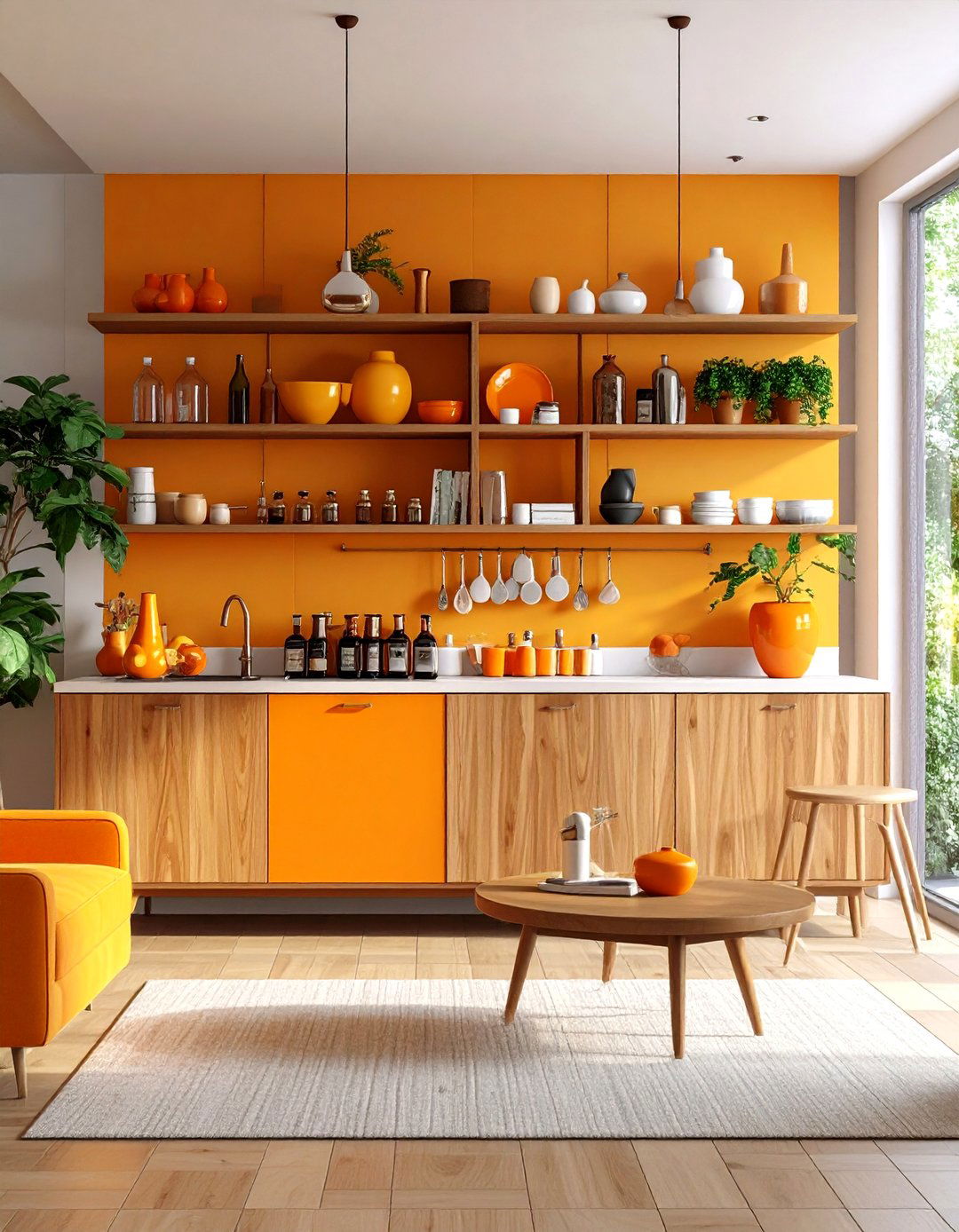 Mid Century Modern Living Room - 24 Shelf Decor Ideas