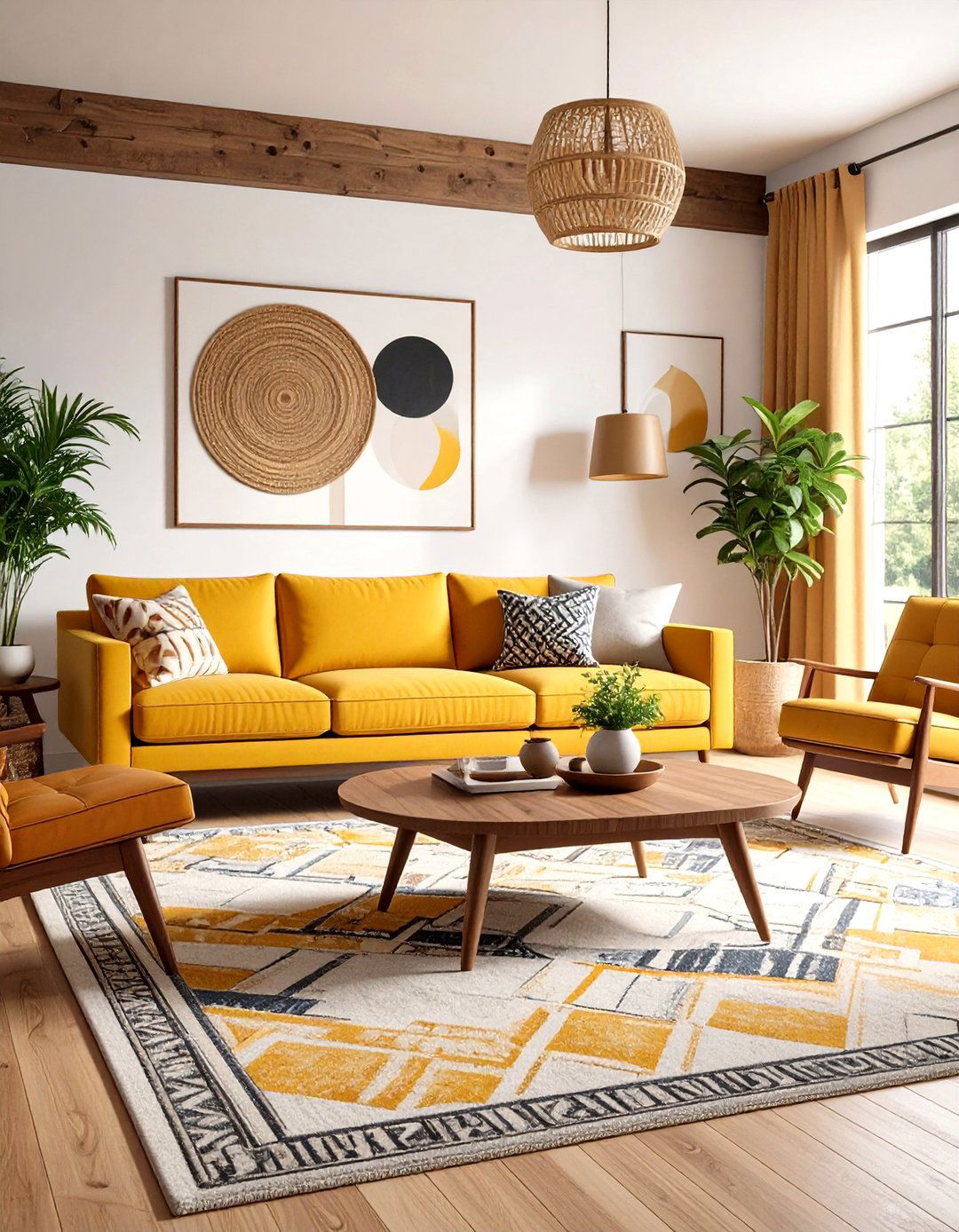 Mid Century Modern Living Room with Iconic Furniture Pieces - 24 Cozy Living Room Ideas
