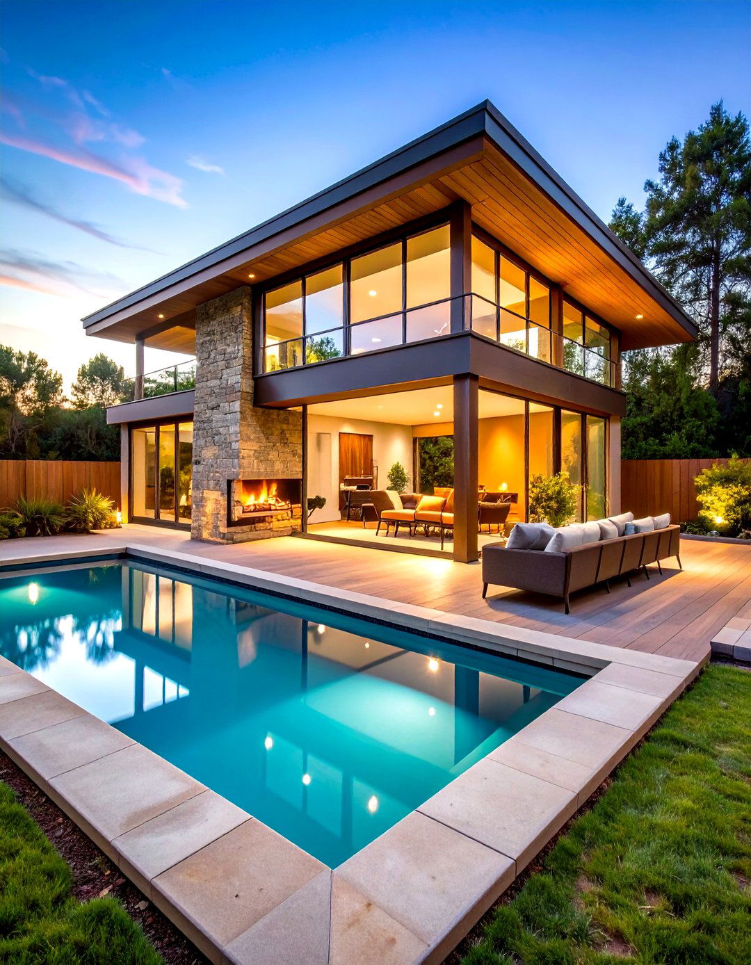 Mid Century Modern Pool House with Post and Beam Construction - 24 Pool House Ideas