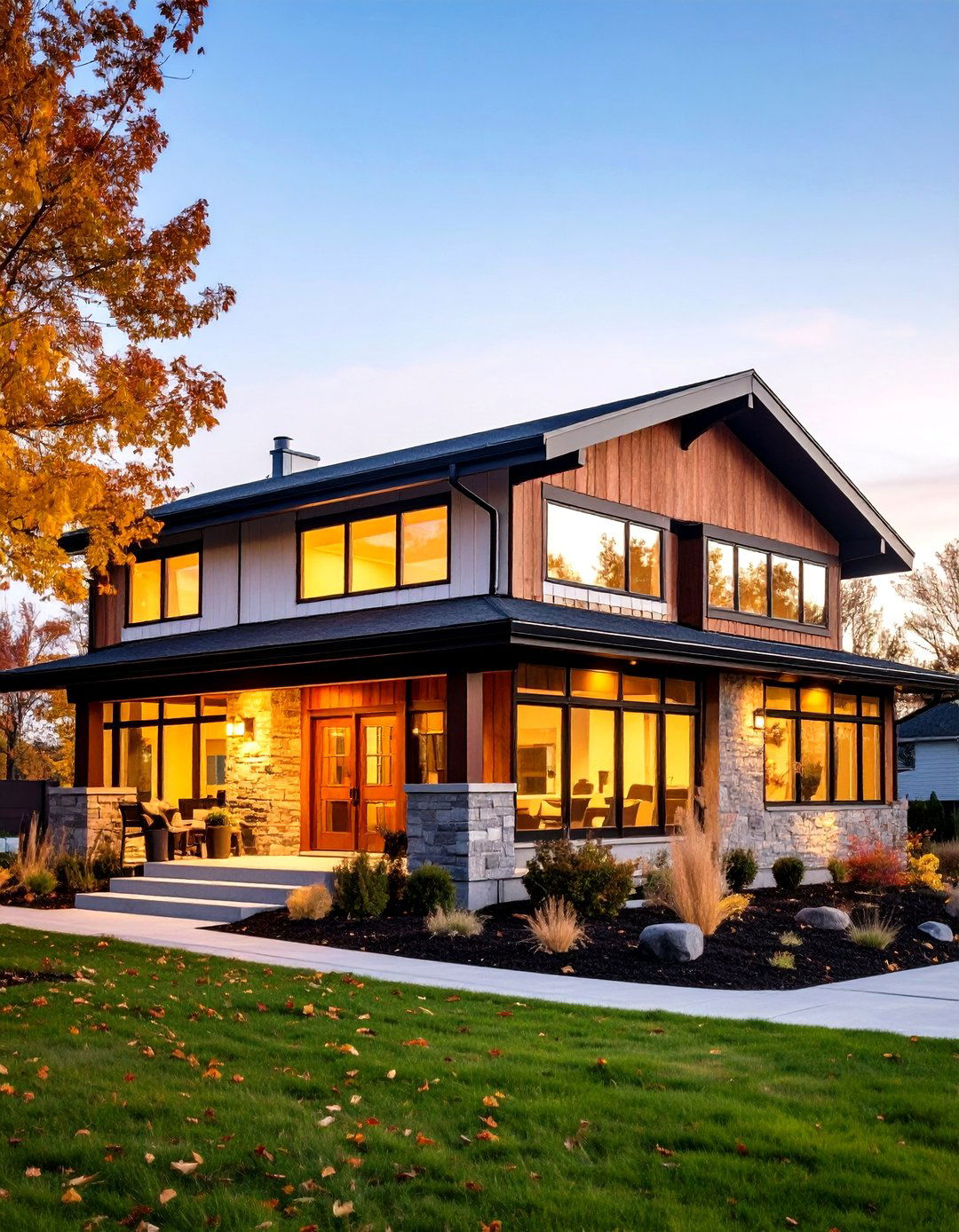 Mid Century Modern Ranch Simplicity - 24 houses with black roofs