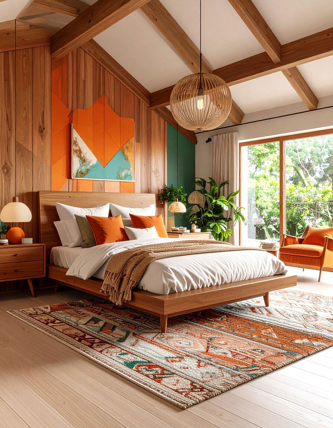 Mid Century Modern Retreat - 24 Low Sloped Ceiling Bedroom Ideas