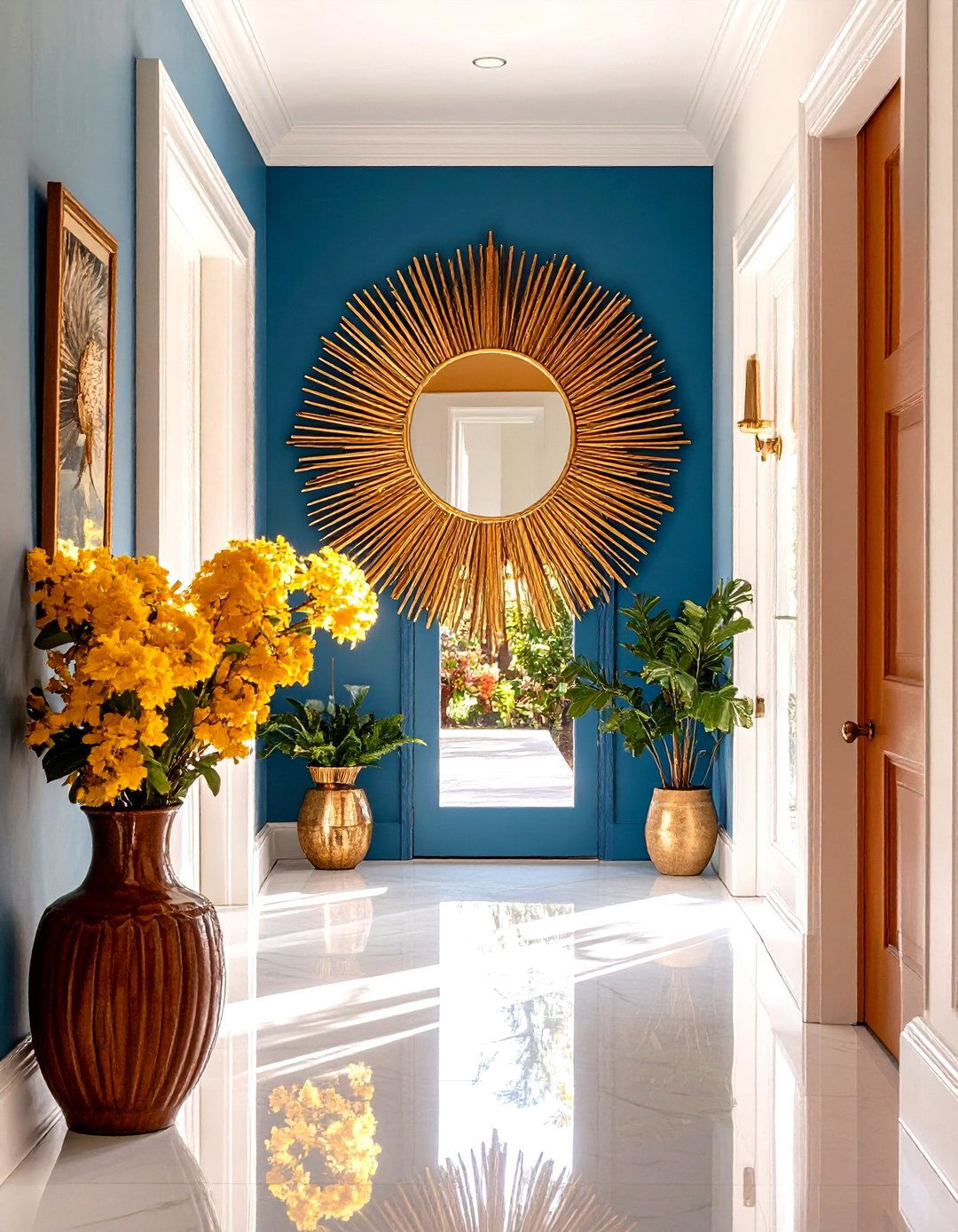 Mid Century Modern Starburst Mirror - 24 hallway mirror ideas