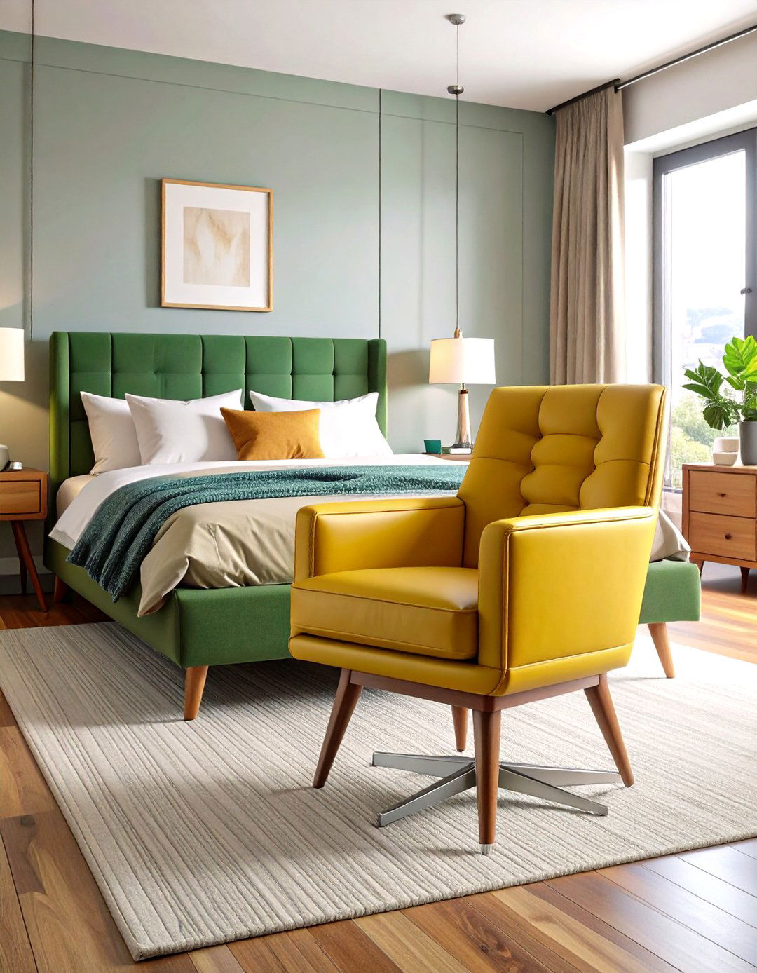 Mid Century Modern Swivel Chair - 24 Bedroom Chair Ideas