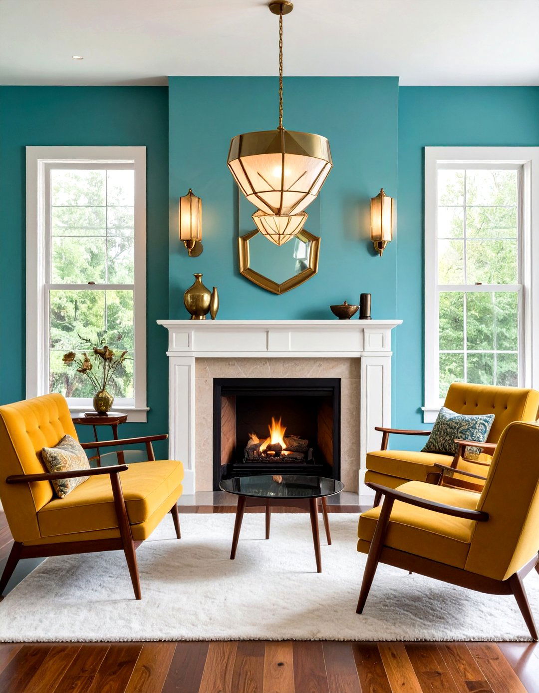 Mid Century Modern Swivel Sconces with Retro Fireplaces - 24 Fireplace Sconces Ideas