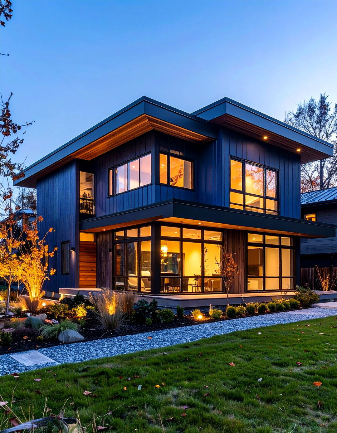Midnight Blue Corrugated Metal Contemporary - 24 Midnight Blue & Dark Blue House Siding Colors