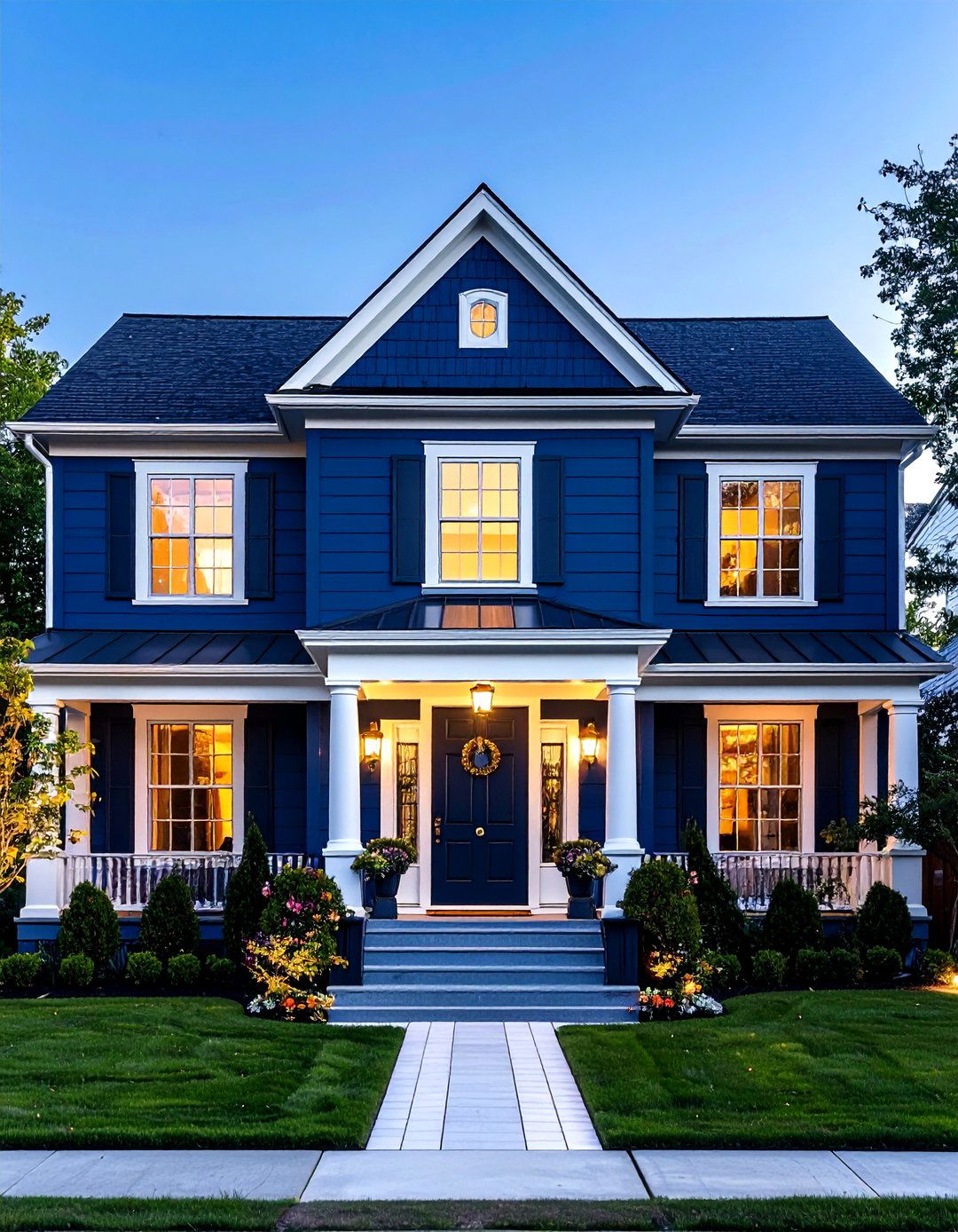 Midnight Blue Drama - 24 Blue Exterior House Colors