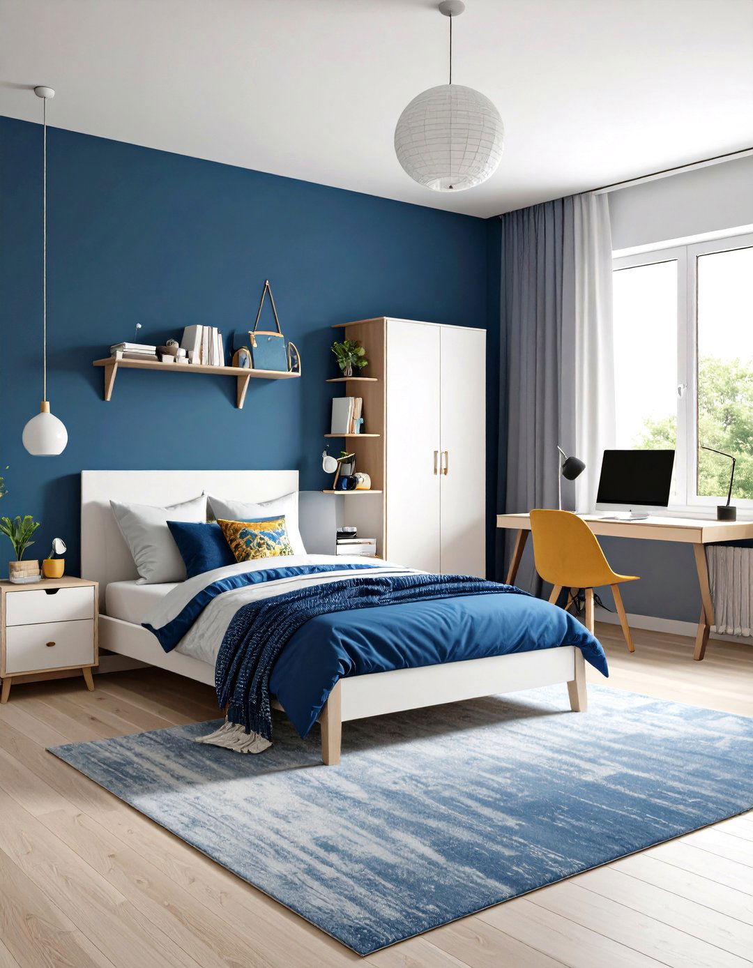 Midnight Blue Teen Bedroom Sophistication - 24 Dark Blue Bedroom Ideas