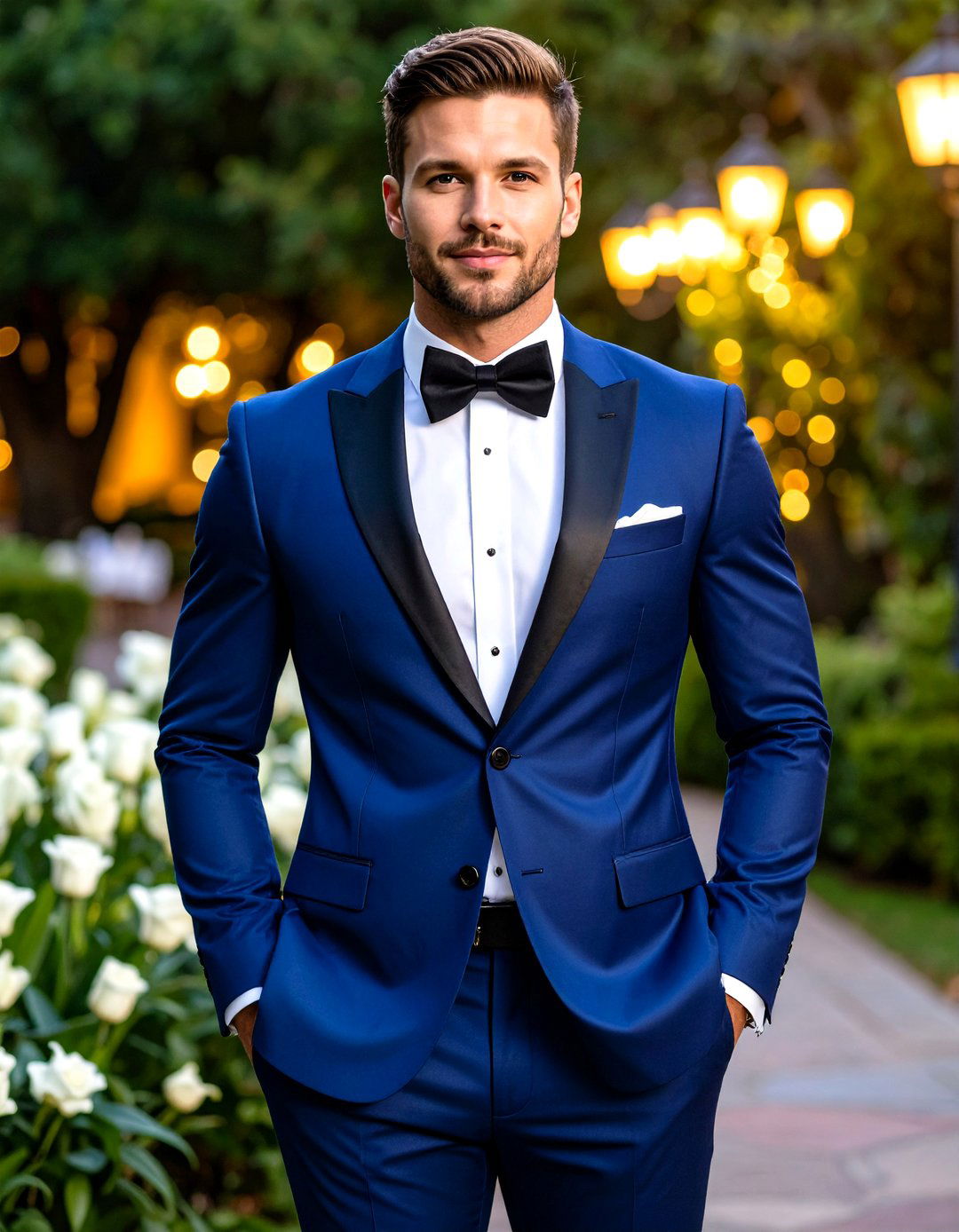Midnight Blue Tuxedo Alternative - 24 Men's Wedding Outfit Ideas