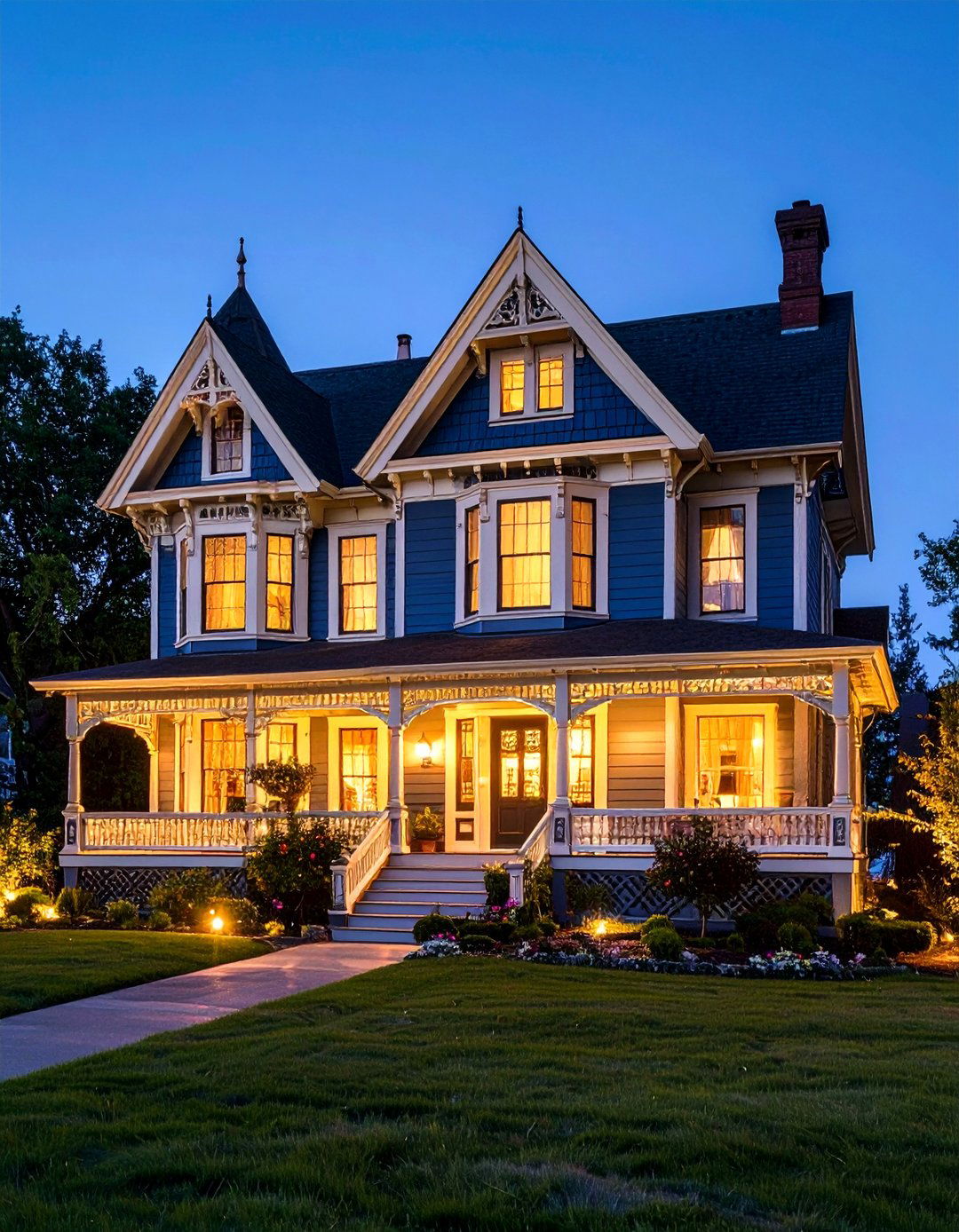 Midnight Blue Victorian Mystery - 24 blue victorian house colors