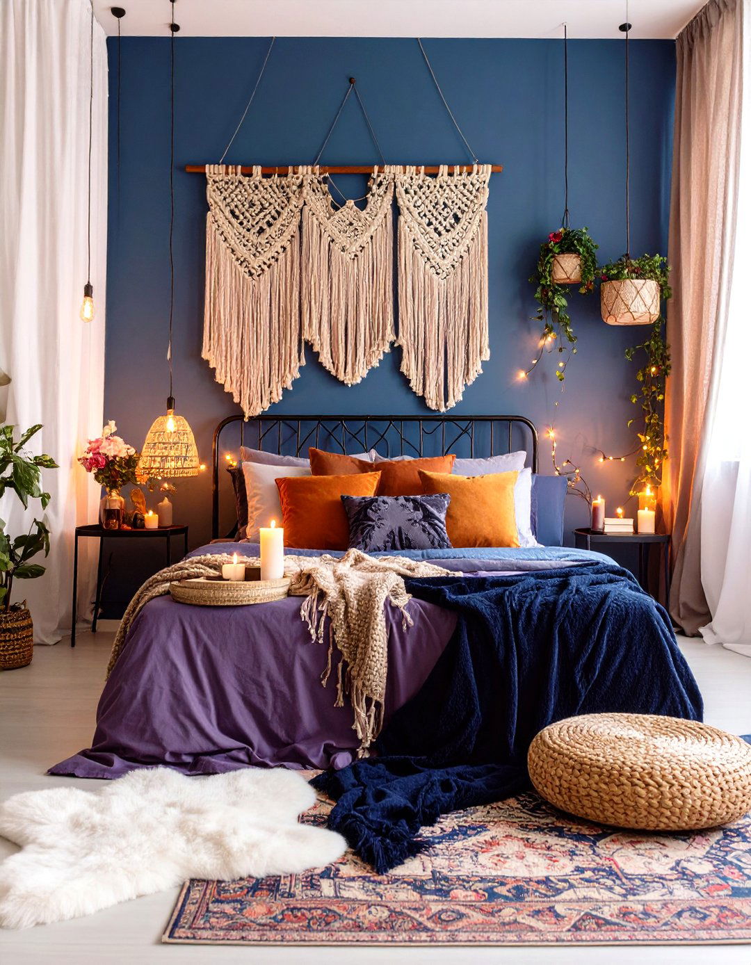 Midnight Bohemian Bedroom Sanctuary - 24 Gothic Boho Decor Ideas