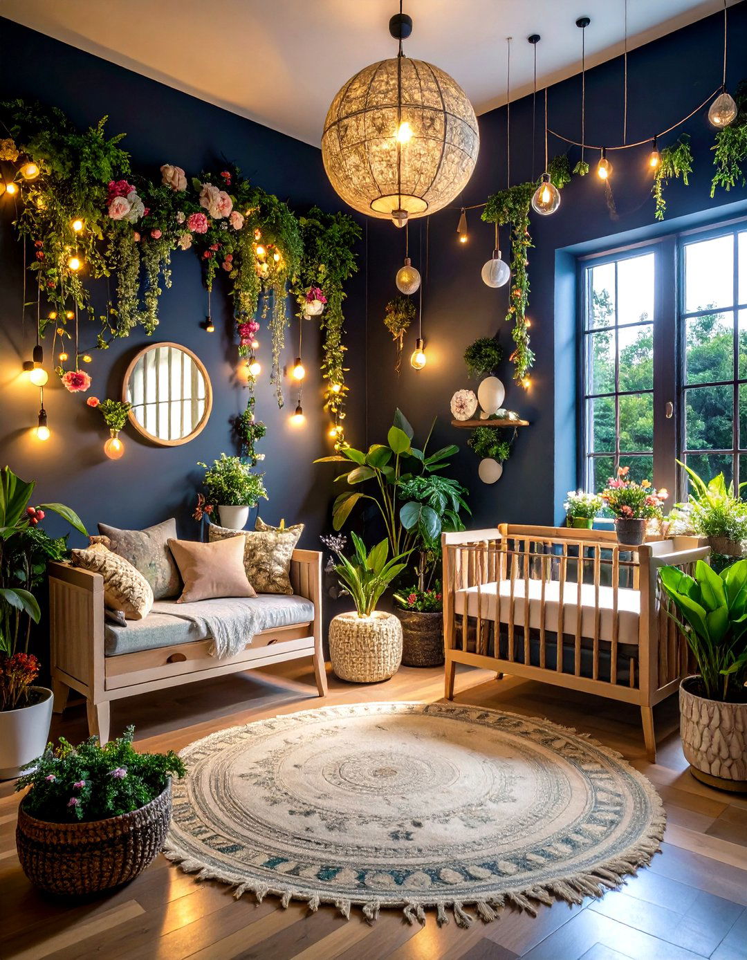 Midnight Garden Theme - 24 Black Nursery Ideas